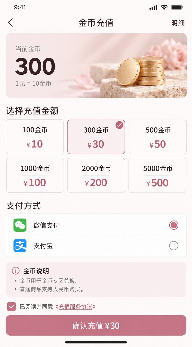 金币充值页